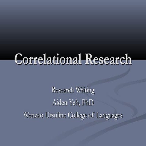 Correlational research