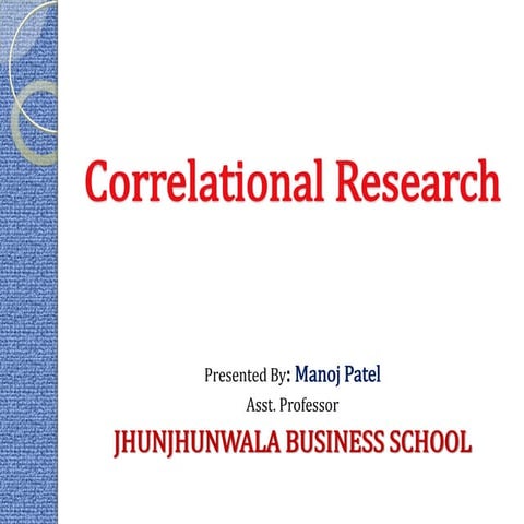 Correlational research 