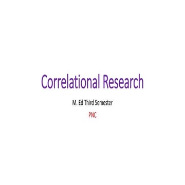 Correlational research