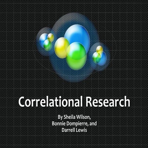 Correlational research 1 1