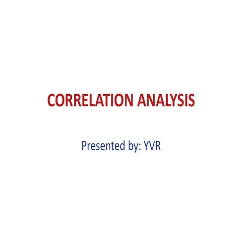 Correlation analysis | PDF