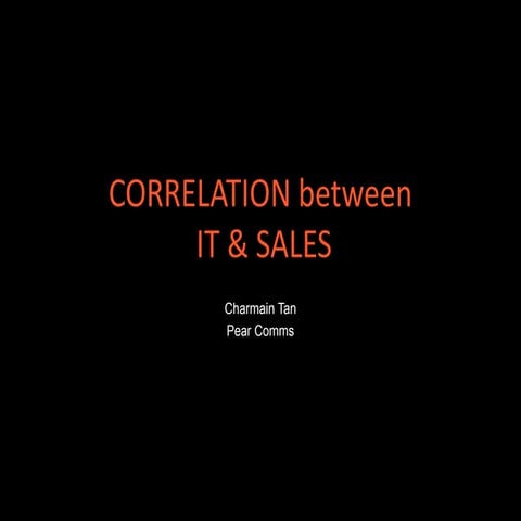 Correlation between it & sales