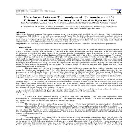 Correlation between thermodynamic parameters and