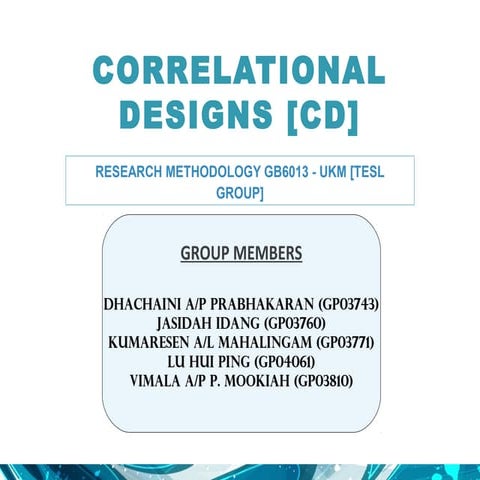 Correlation Research Design