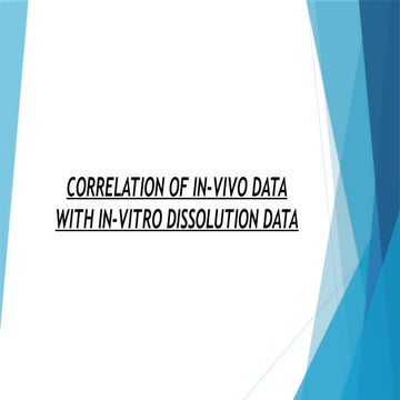 Comprehensive Analysis of In-Vivo and In-Vitro Drug Dissolution ...