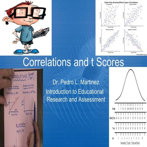 Correlations and t scores (2)