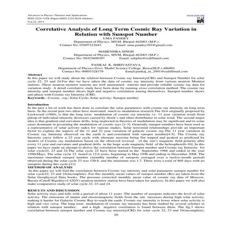 Correlative analysis of long term cosmic ray variation in relation with sunsp...