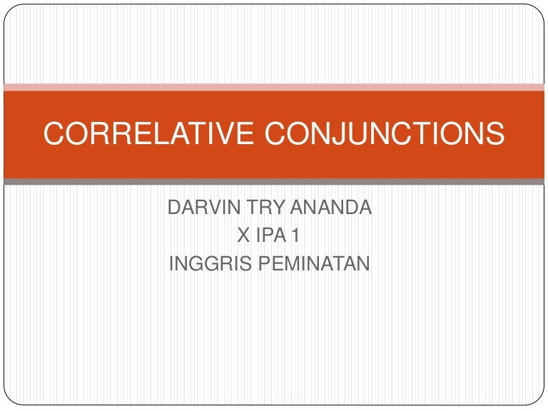 Correlative Conjunctions