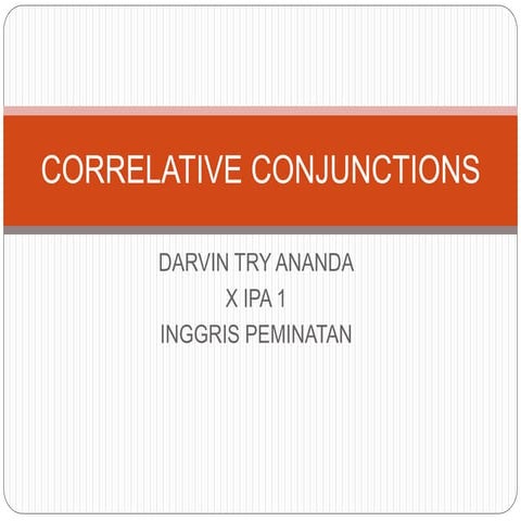 Correlative conjunctions