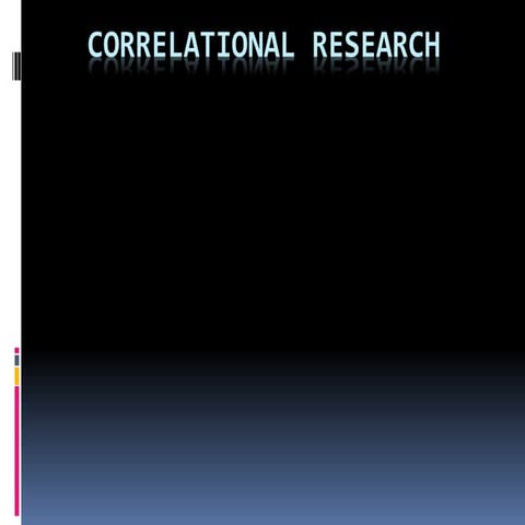 Correltional research