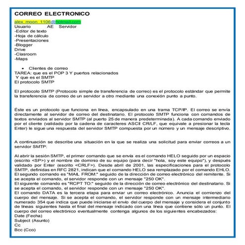 Correo electronico clase 3 de mayo del 2016