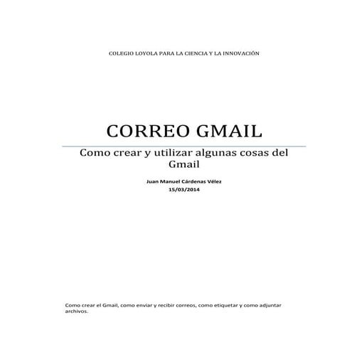 Tutorial para crear un correo de gmail | PPTX