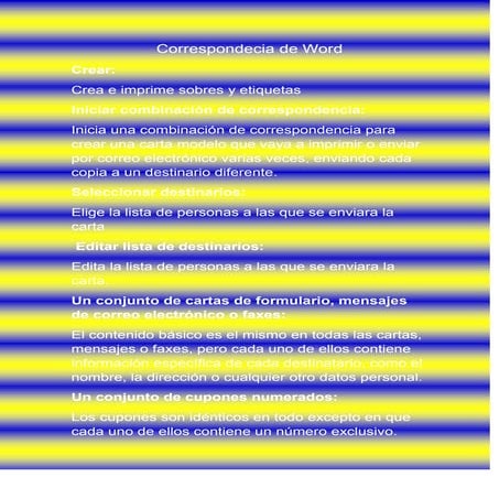 Correspondecia de word