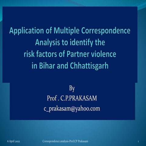 Application of Multiple Correspondence Analysis to identify the risk factors ...