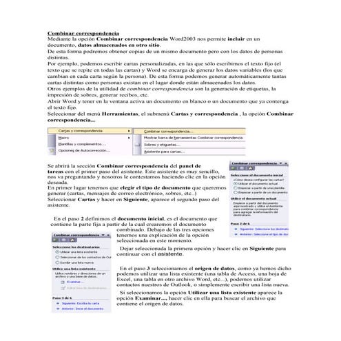 Correspondencia Combinada