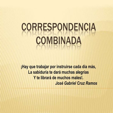 Correspondencia combinada   clase