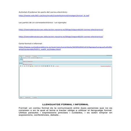 Correu electrònic (formal i informal)