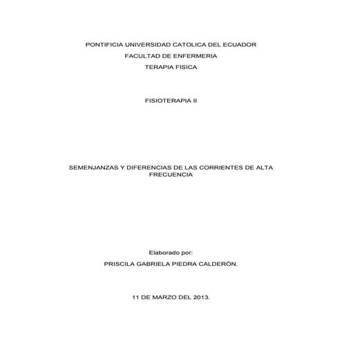 Corrientes de alta frecuencias