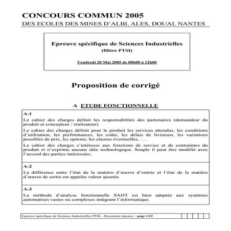 Corrige1 si-2-mines sup-sup-2005