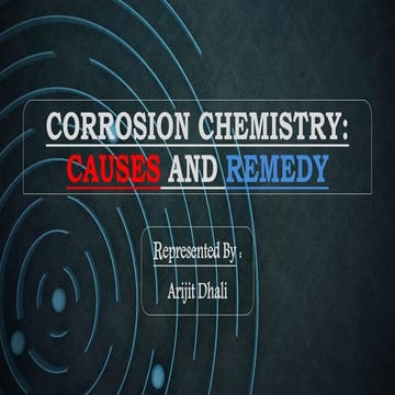 Corrosion Chemistry : Its Causes and Remedy