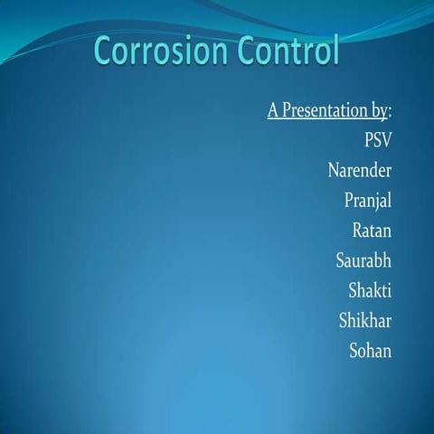 Corrosion control