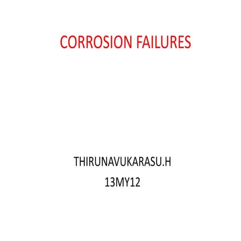 Corrosion failures