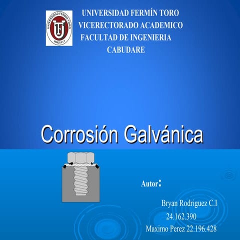 Corrosion galvanica