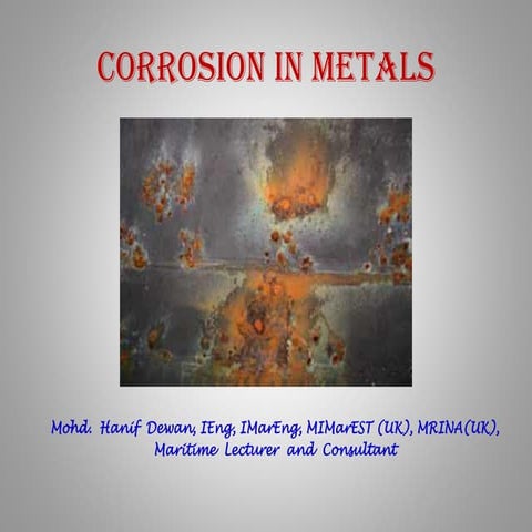 Corrosion in Metals 