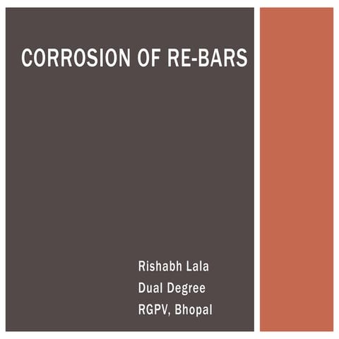 Corrosion of re bars