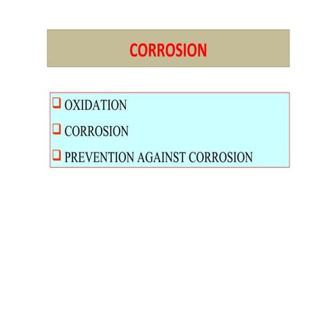 Corrosion session 11 july 14