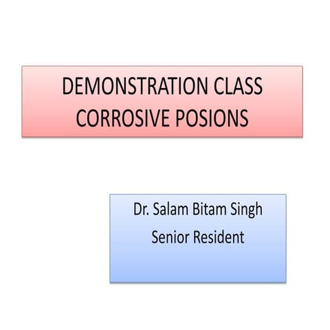 Corrosive poisons