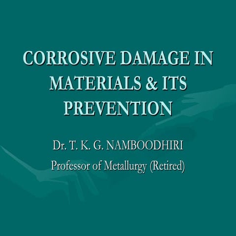 Corrosive Damage In Metals & Its Prevention