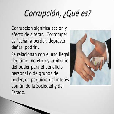 Que Es La Corrupcion