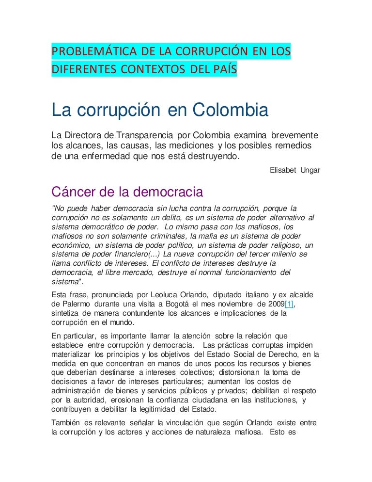 Corrupcion en colombia