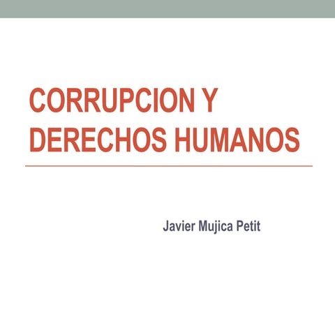 Corrupción y derechos humanos