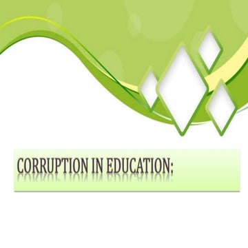 Corruption in education