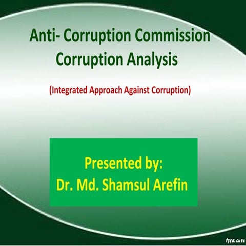 Corruption analysis 29 may 2017