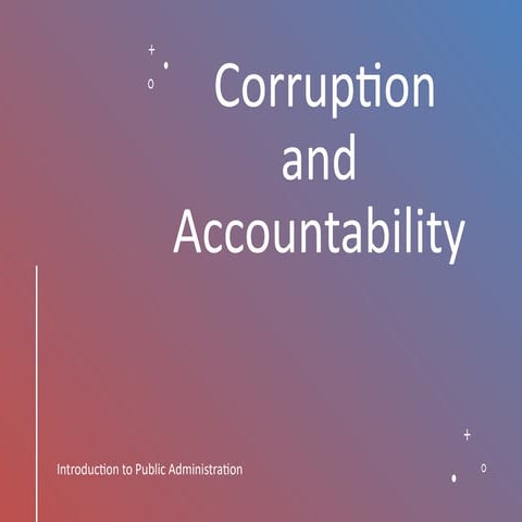 Understanding Corruption and Accountability in Public Administration ...