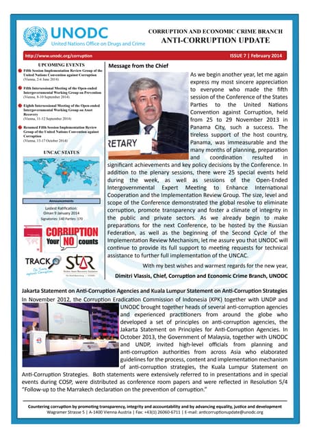 Corruption and economic crime   news letter issue 7 feb 2014