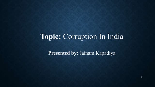 Corruption in india