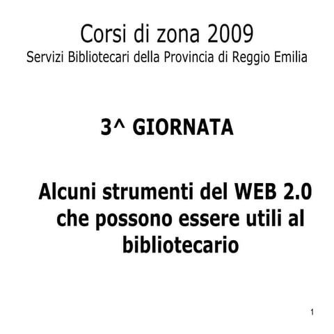 Corsi Zona 2009 Web20