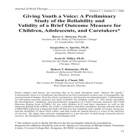 Child Outcome Rating Scale (CORS)