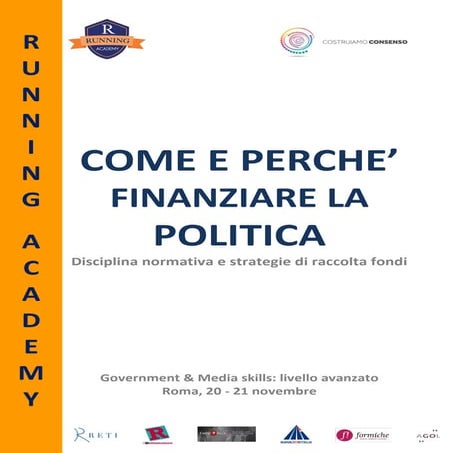 Come e perchè finanziare la politica | 20-21-novembre-2015
