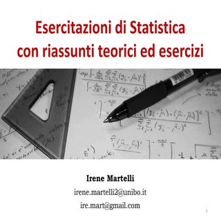 Esercitazioni corso di Statistica c...