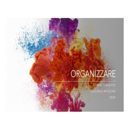 Corso classico organizzazione - Giuliano Nicolini 2020