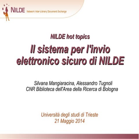 Corso "Il sistema per l'invio elettronico sicuro di NILDE"