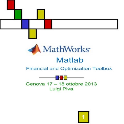 Corso isvap matlab per traders quantitativi