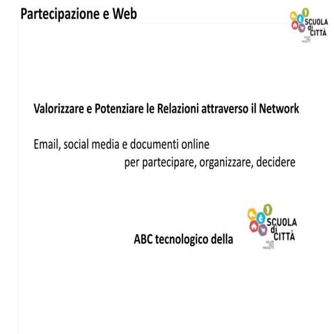 Corso Partecipazione e Web