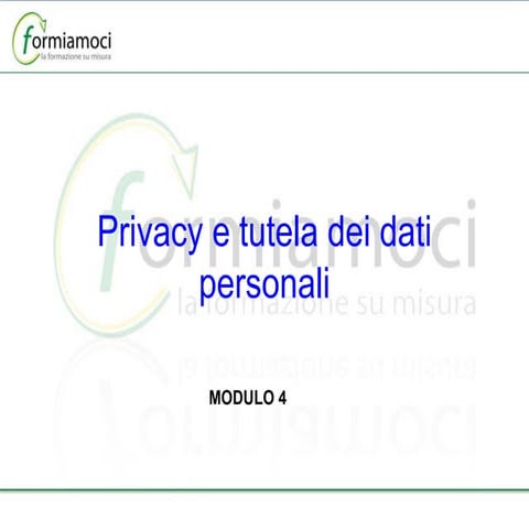 Corso privacy unità 4