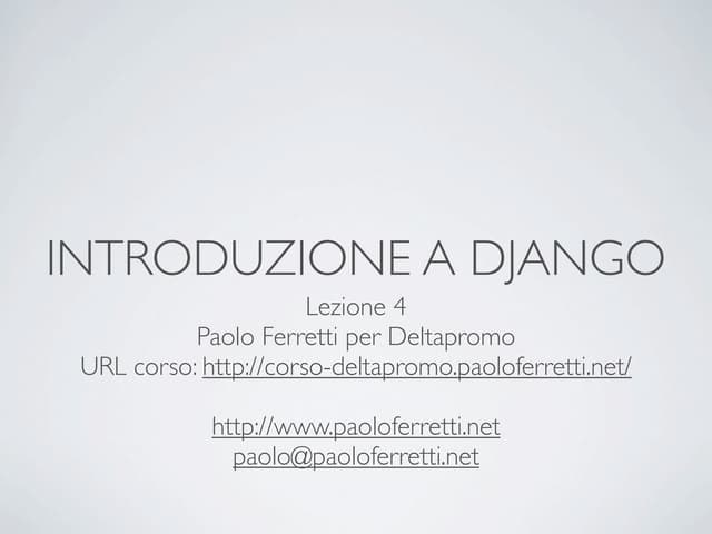 Corso Python Deltapromo - Lezione 4